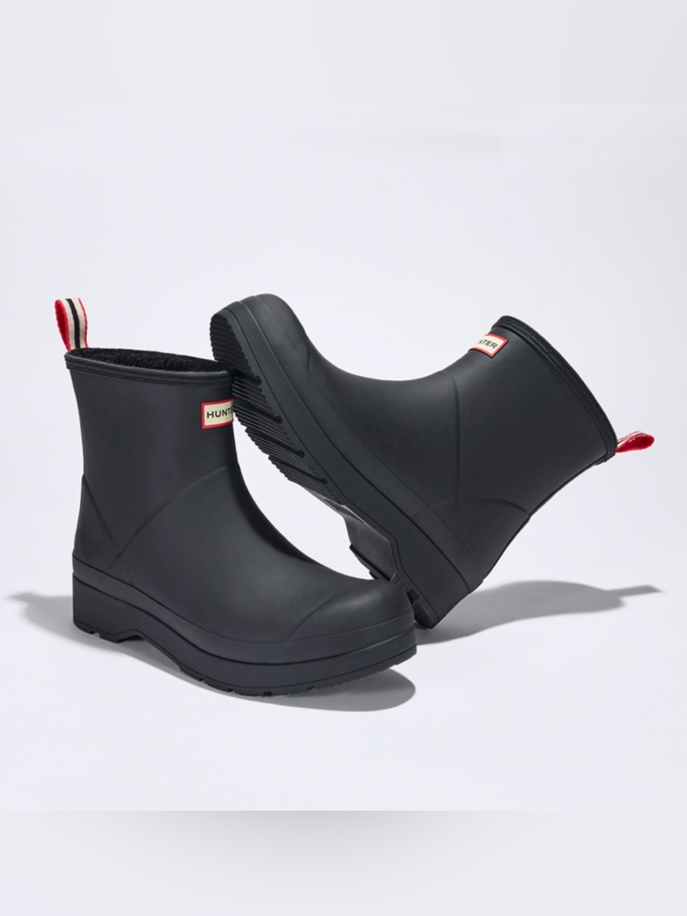 HUNTER Play Black Short Waterproof Rain Boots